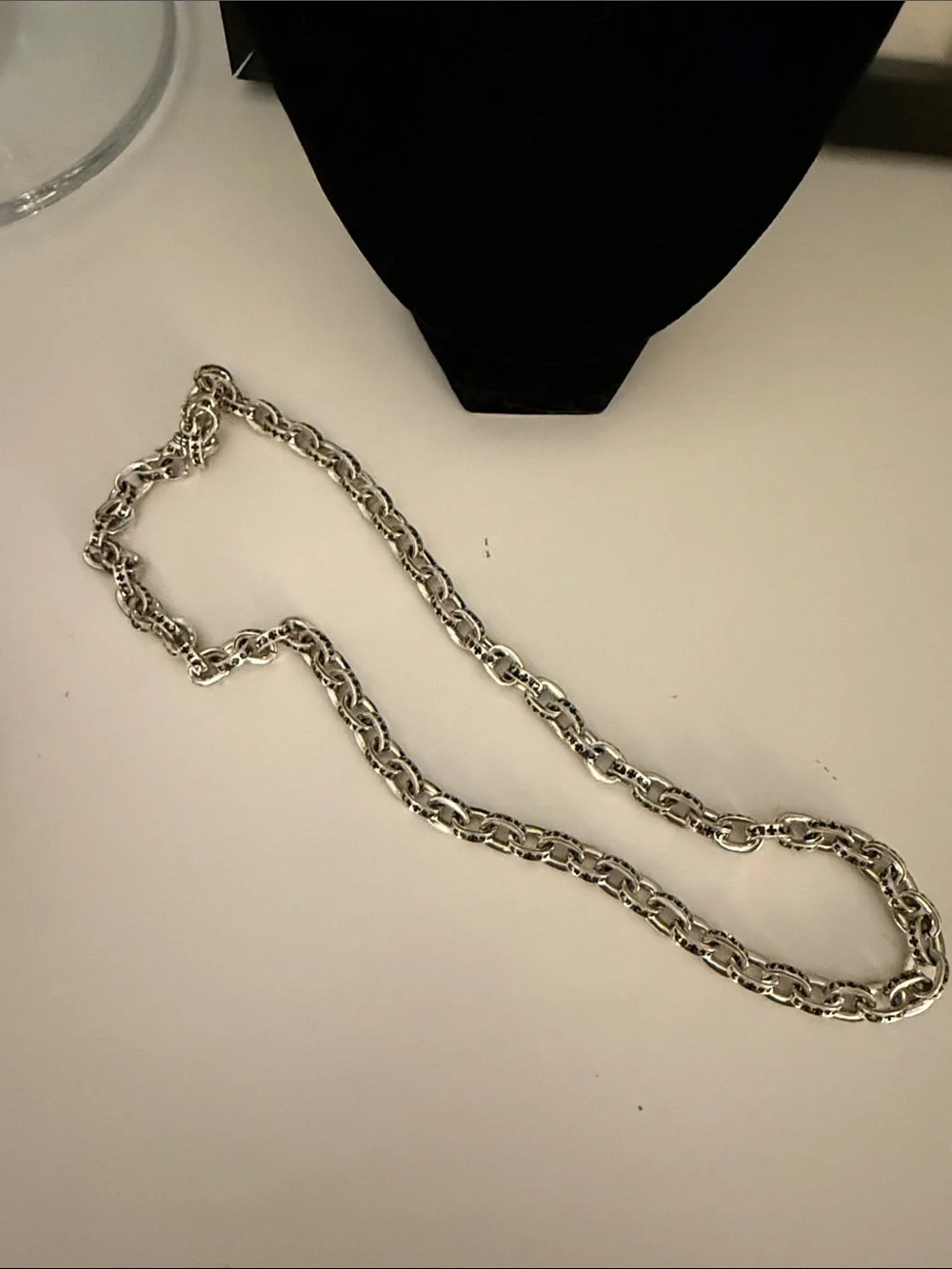 Chrome Hearts Polished Silver Oval-Link Necklace